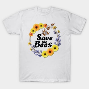 Save The Bees Project Nature Earth Global Warming T-Shirt